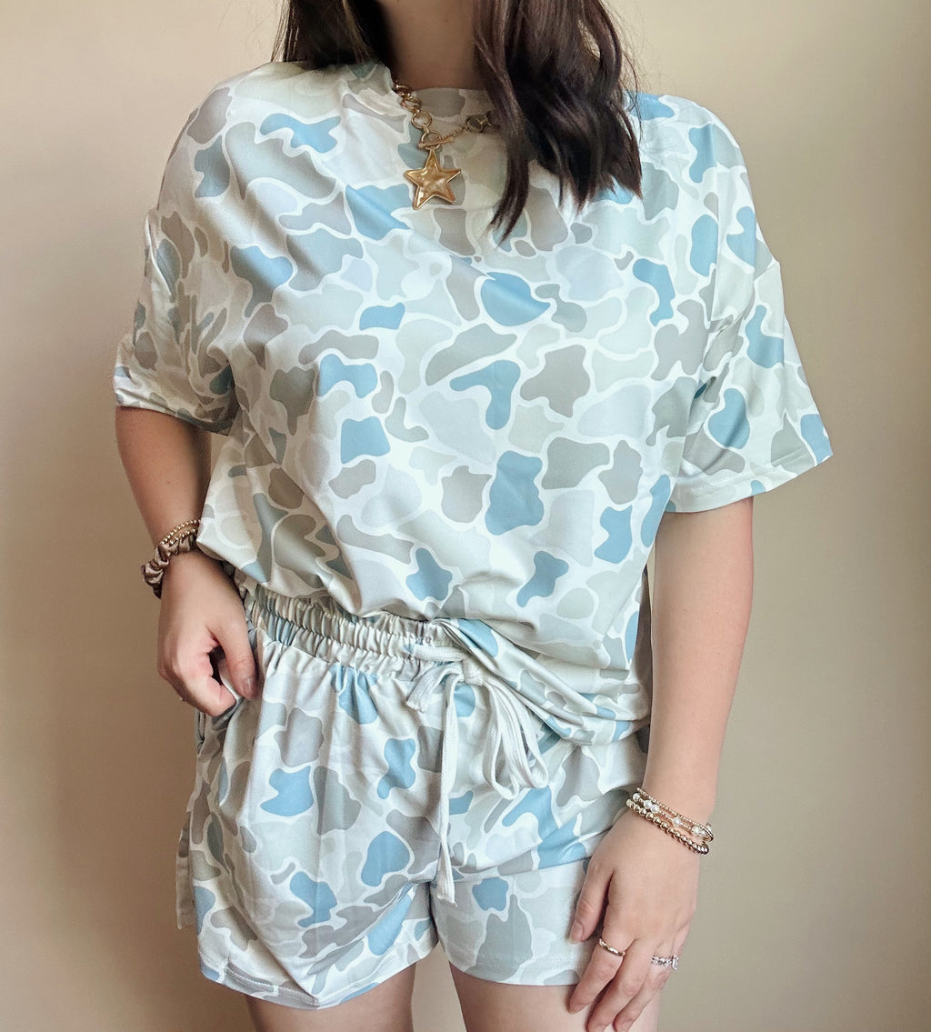 Camouflage Casual Tee & Short Set