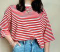 Red Stripe Bowknot Tee