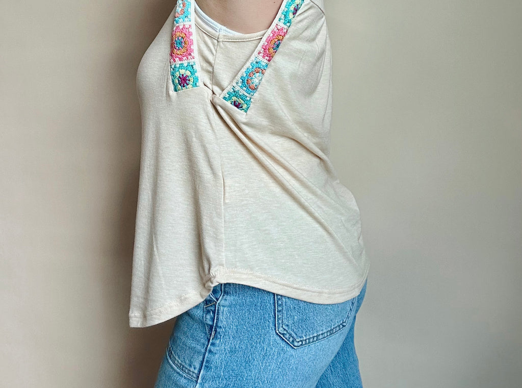 Boho Embroidered Tank