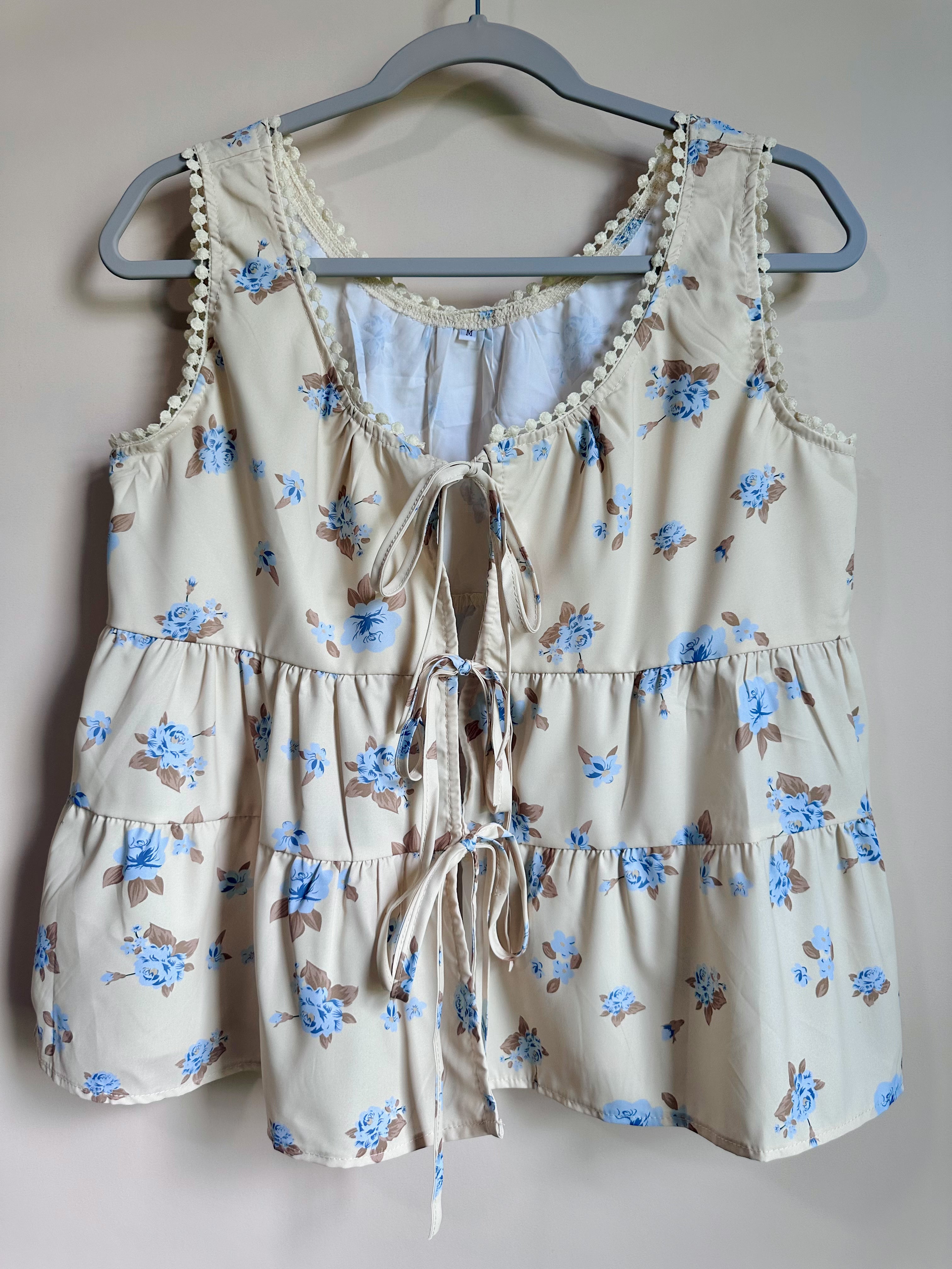 Boho Floral Sleeveless Top