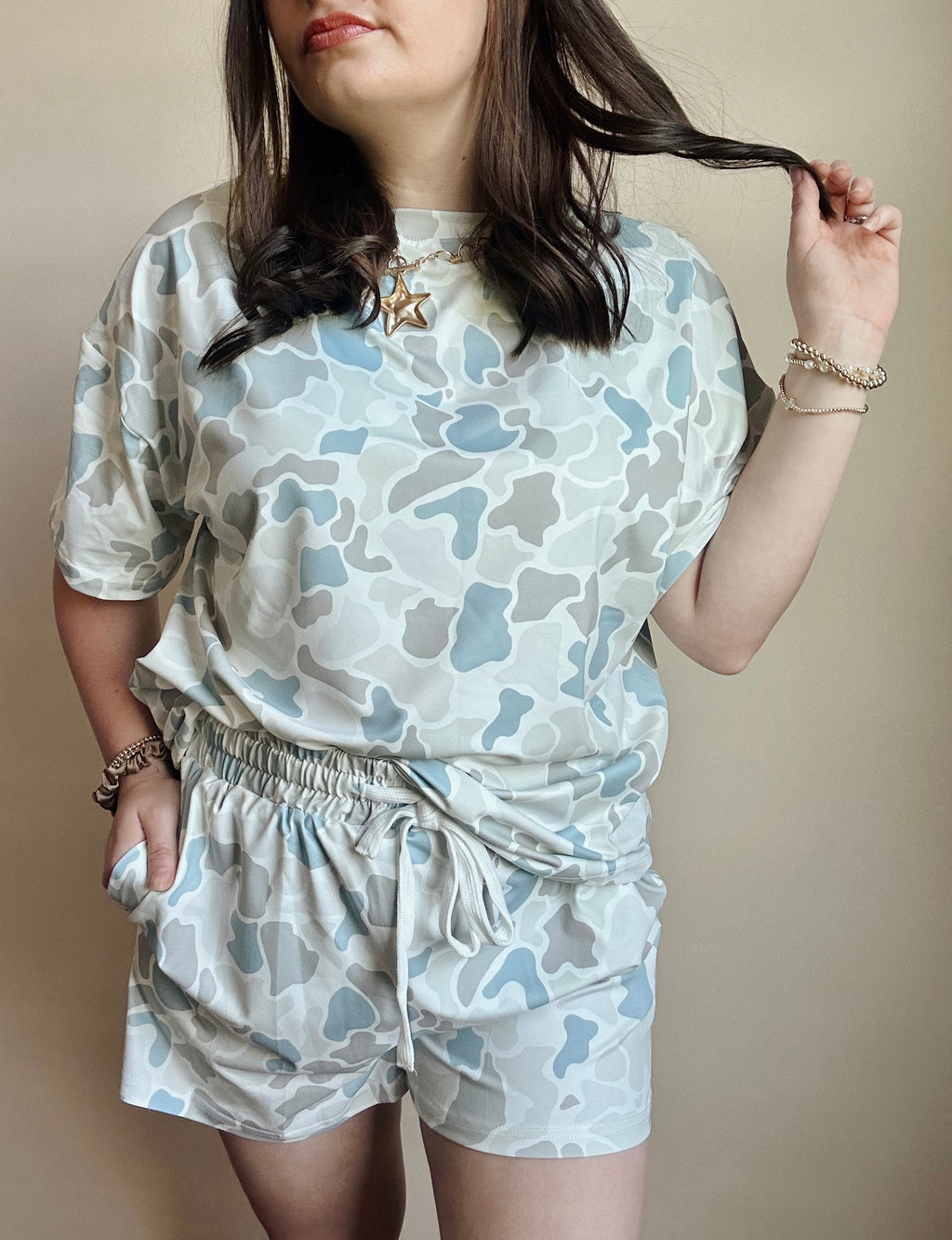 Camouflage Casual Tee & Short Set