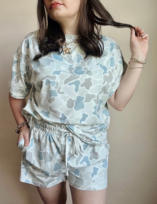 Camouflage Casual Tee & Short Set