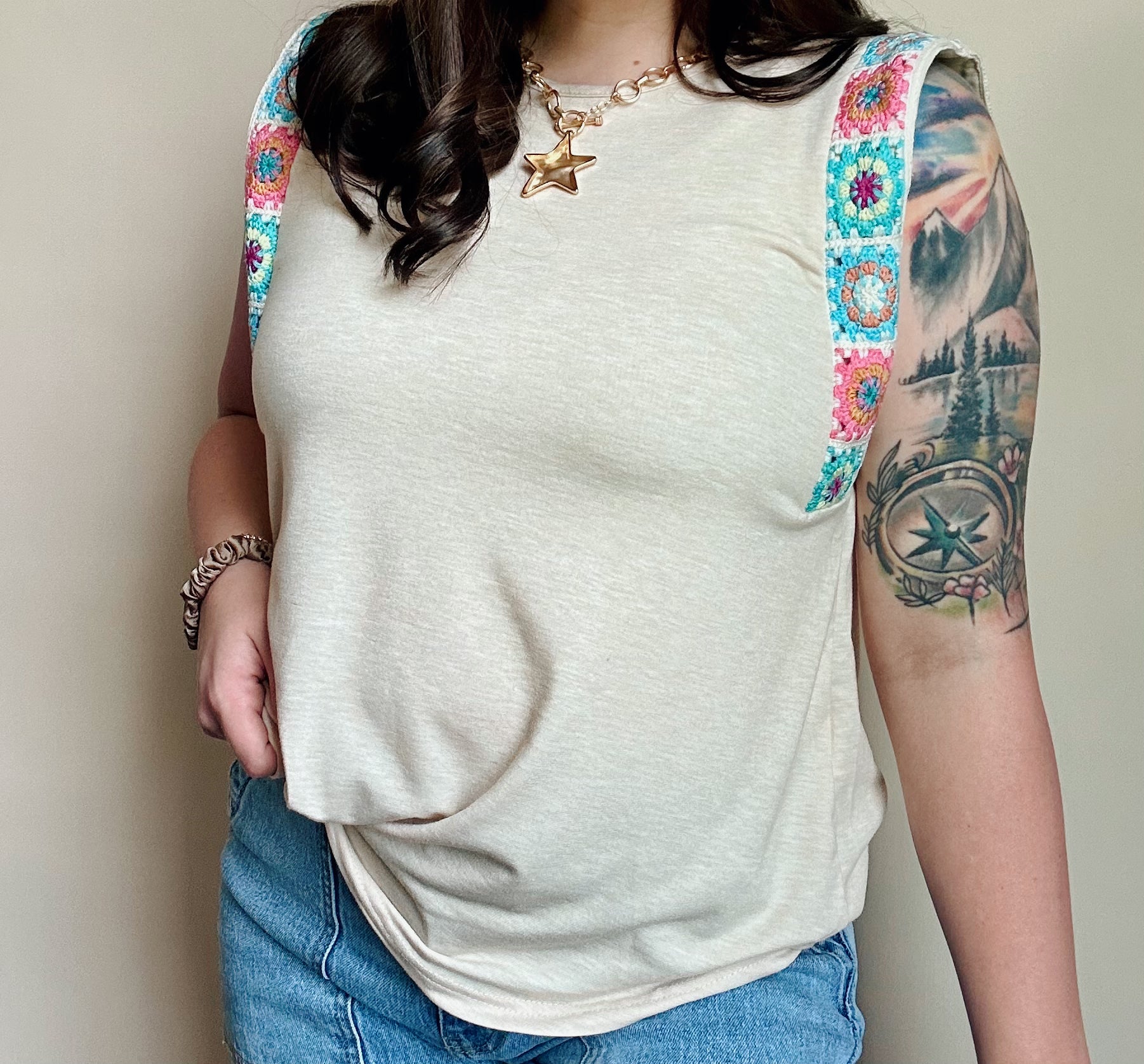 Boho Embroidered Tank